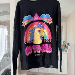 Killstar Black Unicorn Pullover Sweater